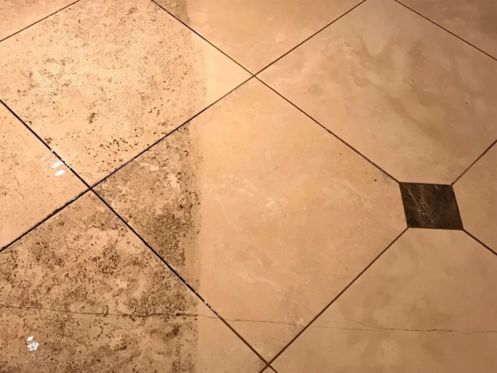 marble tile before and after in one